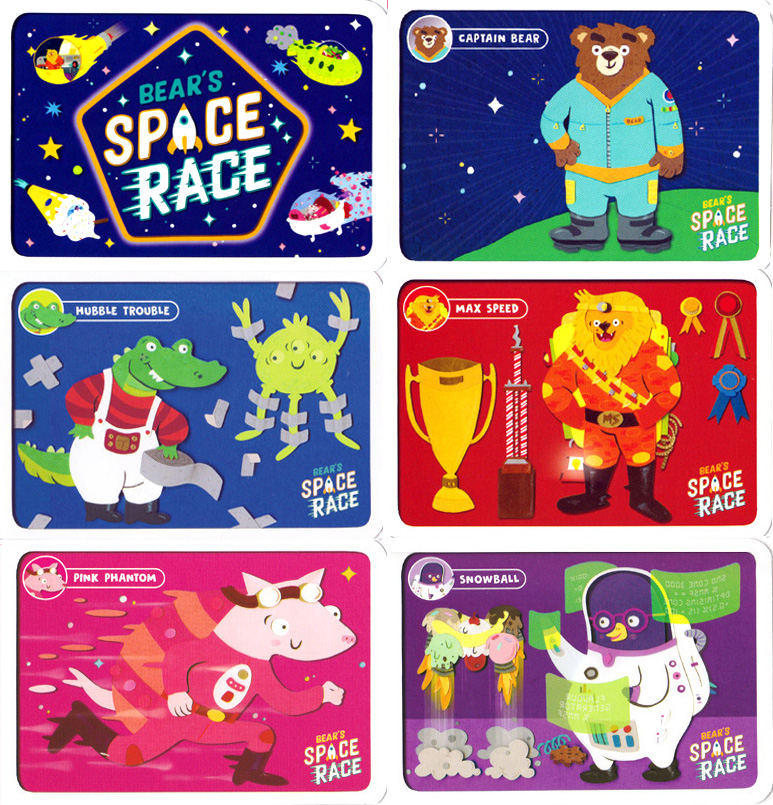 Yoyo Bear Space Race Cards Gallery