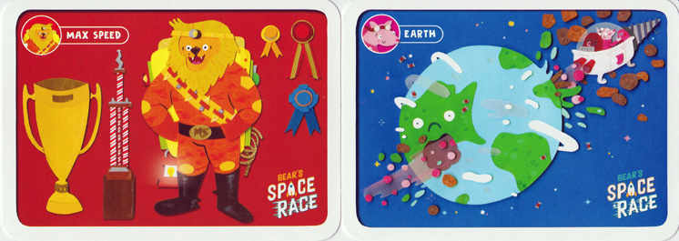 Yoyo Bear Space Race Cards
