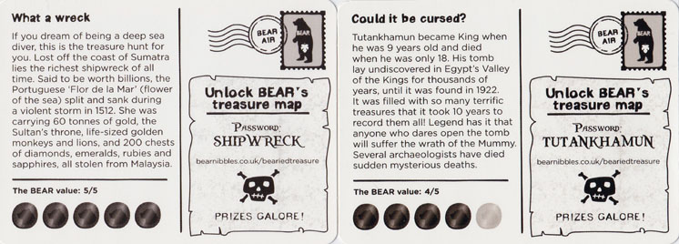 Yoyo Bear Treasure card reverses